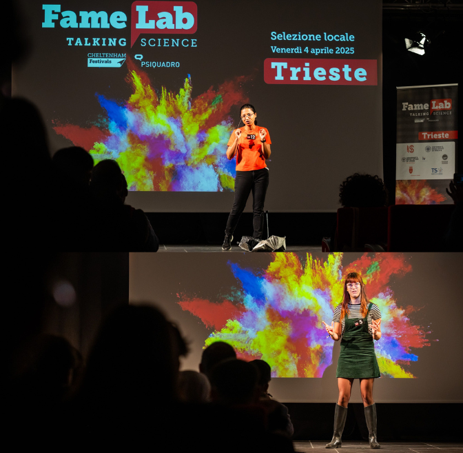 Arshia Ruina e Meriem Behiri, finaliste di FameLab 2025