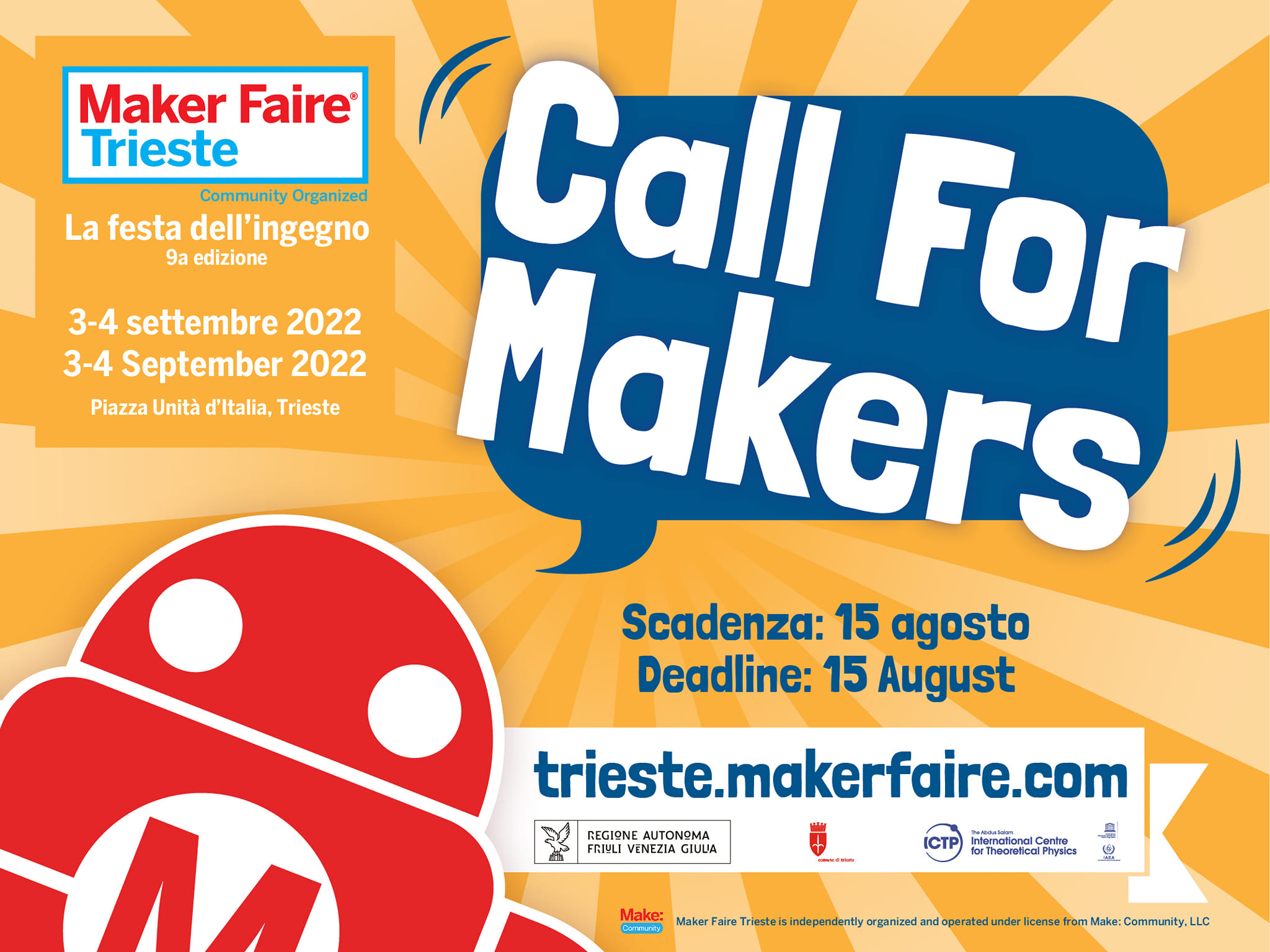 Locandina Call for Makers, Maker Faire Trieste 2022