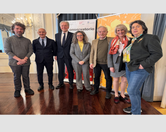 Rappresentanti del Comune di Trieste, del Conservatorio Tartini e dell'Associazione Calicanto